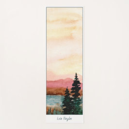 Tapete De Yoga Watercolor Landscape Painting, Your Name