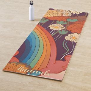 Tapete De Yoga Watercolor Tropical Hawaiian Beach