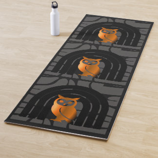 Tapete De Yoga Whimsical Boho Owl & Tropical Monstera Leaf