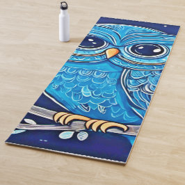 Tapete De Yoga Whimsical Chalk Owl