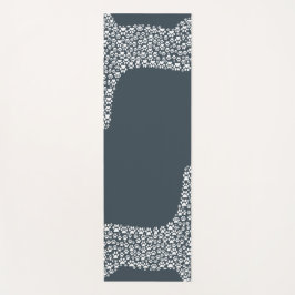 Tapete De Yoga White Paw Print Dog Silhouette Pattern Fabric