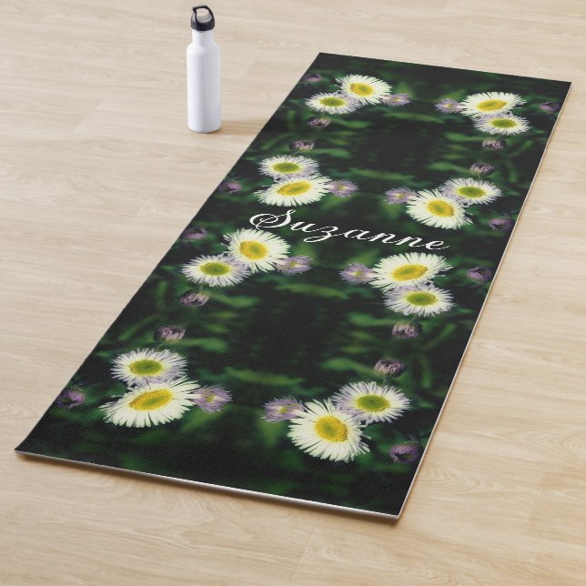 Tapete De Yoga Wild Fleabane Daisy Flower Abstrato Personalizado (In Situ)