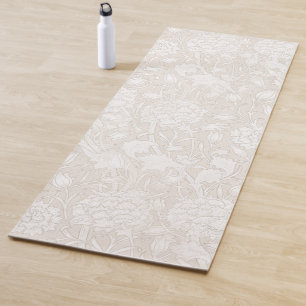 Tapete De Yoga William Morris Floral Patterno na Sepia