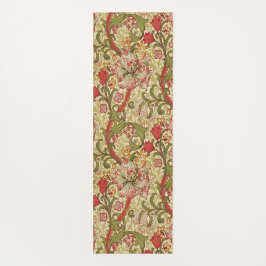 Tapete De Yoga William Morris Ouro Lily Floral Patterno