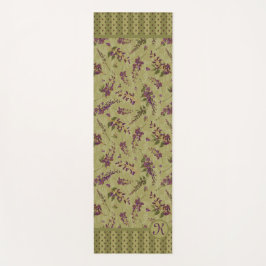 Tapete De Yoga Wisteria Tossed Flowers Monogramas