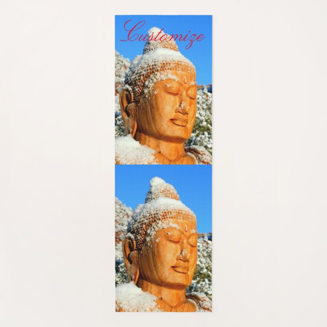 Tapete De Yoga Wooden Buddha em Snow Thunder Cove (Frente)