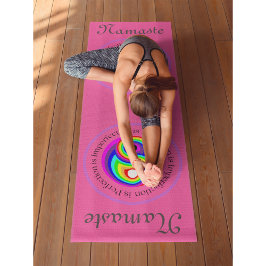 Tapete De Yoga Workout de Rosa Yin Yang, Pilates e