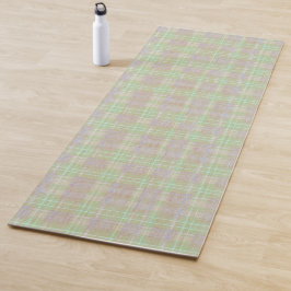 Tapete De Yoga Xadrez de Sage Neutro Desgastado