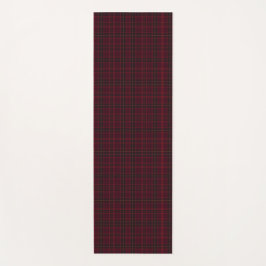 Tapete De Yoga Xadrez Escocês Burgundy Elegante