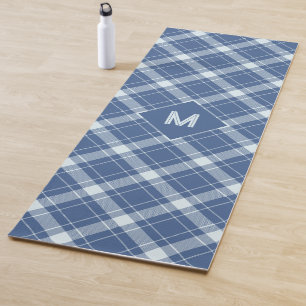 Tapete De Yoga Xadrez Monograma Personalizada / Padrão Tartan