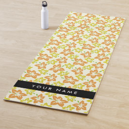 Tapete De Yoga Yellow Hibiscus, Orange Hibiscus, Seu Nome