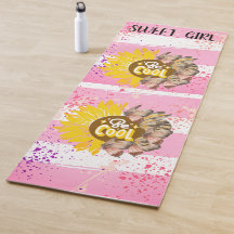 Yellow Sunflower trendy vibrant color paper art