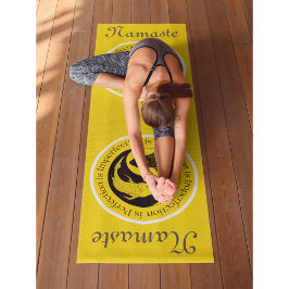 Tapete De Yoga Yin Yang Dourado Workout, Pilates e