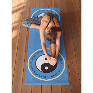 Tapete De Yoga Yin Yang French Blue Workout, Pilates e