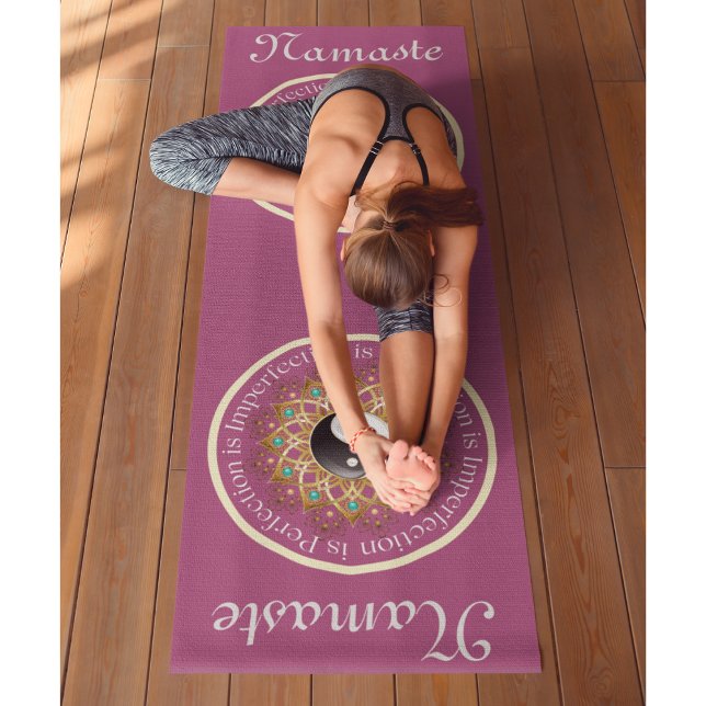 Tapete De Yoga Yin Yang Magenta Workout, Pilates e (Yin Yang Magenta Workout, Pilates and Yoga Mat)