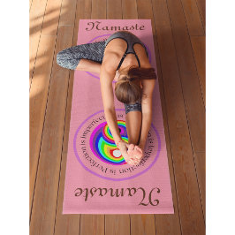 Tapete De Yoga Yin Yang Pink Workout, Pilates e