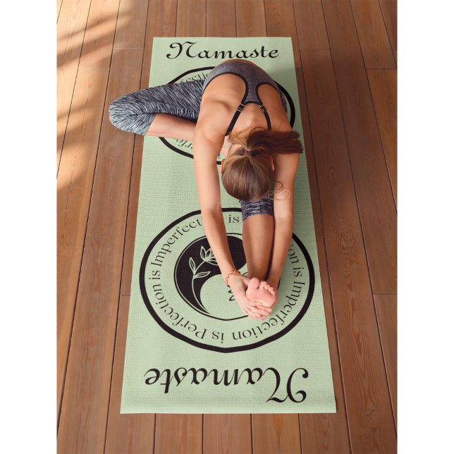 Tapete De Yoga Yin Yang Tea Green Workout, Pilates e (Yin Yang Tea Green Workout, Pilates and Yoga Mat)