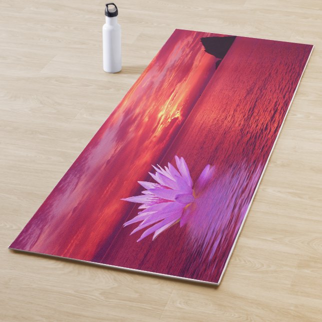 Tapete De Yoga Yoga Lotus Flor Peaceful Sunset (In Situ)