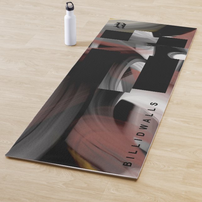 Tapete De Yoga Yoga Mat Abstrato Art Black Powdery (In Situ)