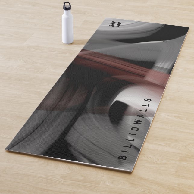 Tapete De Yoga Yoga Mat Abstrato Art Black Powdery (In Situ)