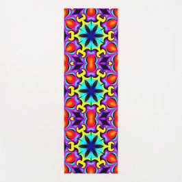 Tapete De Yoga Yoga Mat amarelo e vermelho padrão