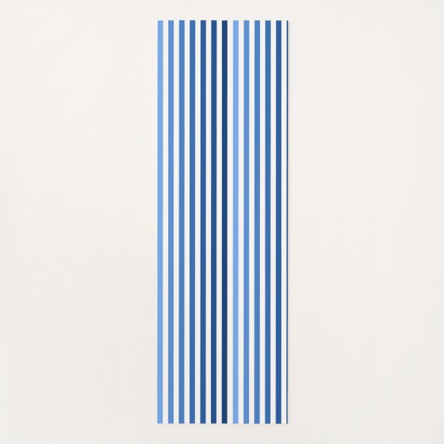 Tapete De Yoga Yoga Mat - Blue Stripes (Frente)
