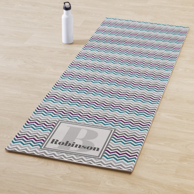Tapete De Yoga Yoga Mat - Chevron Zigzag Monograma (In Situ)