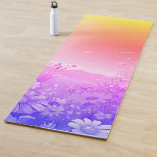 Tapete De Yoga Yoga Mat com prado do nascer do sol