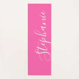 Tapete De Yoga Yoga Mat, cor-de-rosa, monograma