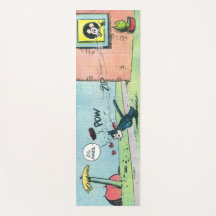 Yoga Mat de Gato de Estilo Vintage e Comic Art de 