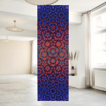 Yoga Mat De Padrão Vermelho E Azul Negrito
