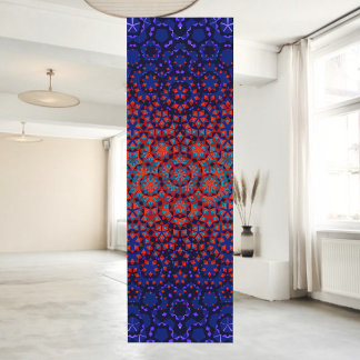 Tapete De Yoga Yoga Mat De Padrão Vermelho E Azul Negrito