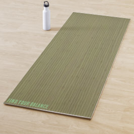 Tapete De Yoga Yoga Mat de Textura Bambu Verde Suave