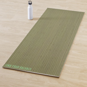Tapete De Yoga Yoga Mat de Textura Bambu Verde Suave