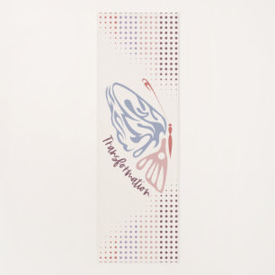 Tapete De Yoga Yoga Mat de transformação da borboleta rosa e azul