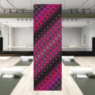 Tapete De Yoga Yoga Mat do Padrão Rosa Quente do abstrato