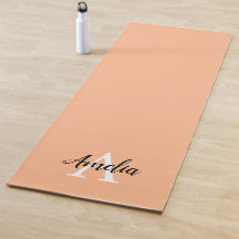 Yoga Mat do Script do Peach Monograma
