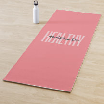 Yoga Mat é um hábito saudável e cor-de-rosa