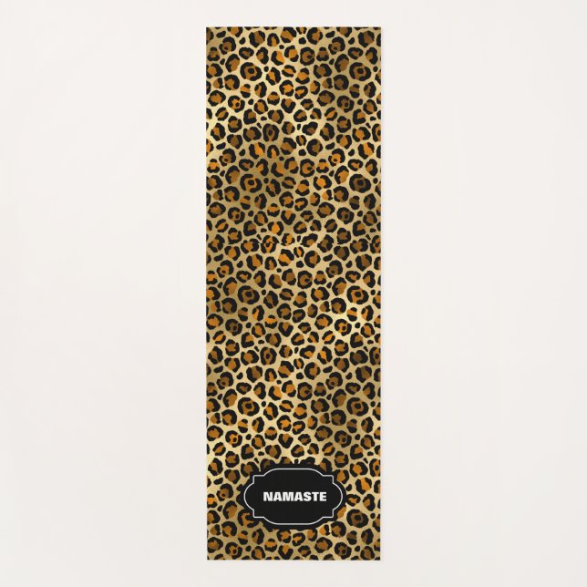 Tapete De Yoga Yoga Mat eco-amigável da IMPRESSÃO LEOPARD (Frente)