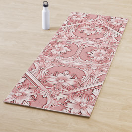 Tapete De Yoga Yoga Mat Floral Rosa