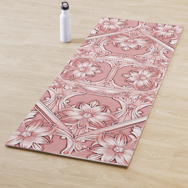 Tapete De Yoga Yoga Mat Floral Rosa (In Situ)