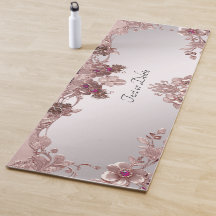 Yoga Mat Floral Rosa