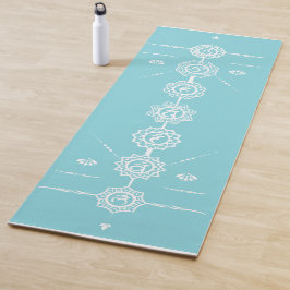 Tapete De Yoga Yoga mat guide 7 Chakras blue design