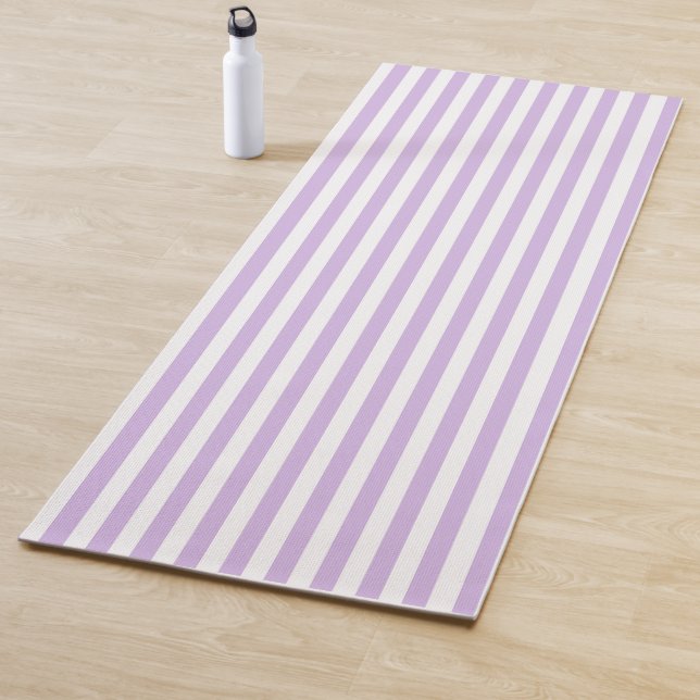 Tapete De Yoga Yoga Mat - Lilac Stripe Patterns (In Situ)