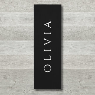 Tapete De Yoga Yoga Mat, minimalista de preto e branco