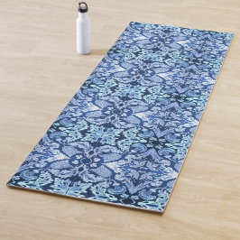 Tapete De Yoga Yoga Mat, Padrão Azul Vitoriano