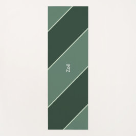 Tapete De Yoga Yoga Mat - Personalised Green Stripes Pattern