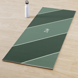 Tapete De Yoga Yoga Mat - Personalised Green Stripes Pattern
