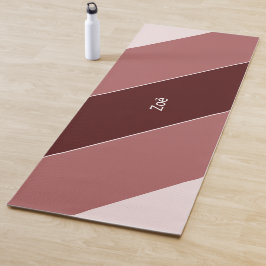 Tapete De Yoga Yoga Mat - Personalised Pink Stripes Pattern