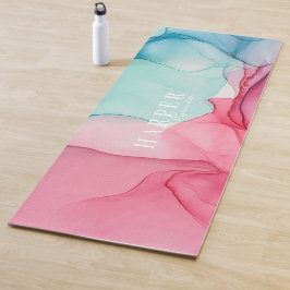 Tapete De Yoga Yoga Mat Personalizado com Gradiente Rosa